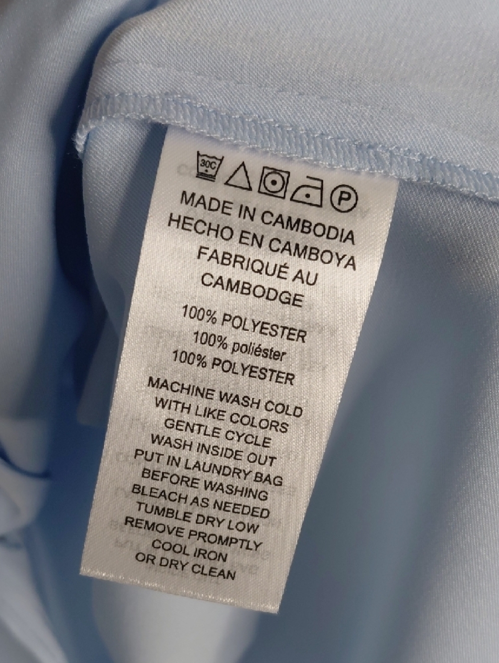 Michael Kors Pale Blue Button-Front Blouse with Roll Tabs - Picture 5 of 6